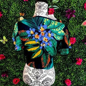 Crop top, tropical top